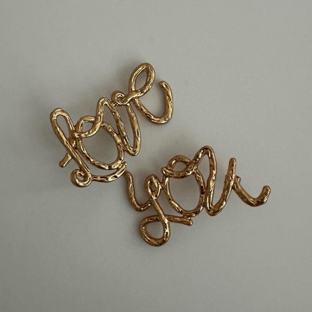 ZARA “Love You” Earrings - OS